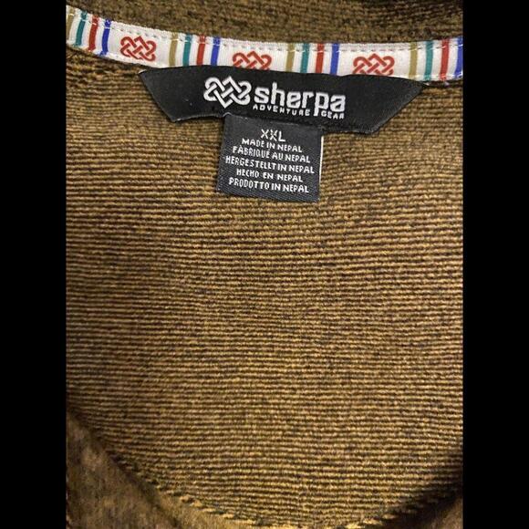 Sherpa Long Sleeve “ADVENTURE GEAR” Full Zip Jacket Soft Brown 2X MENS **READ** - Picture 6 of 12